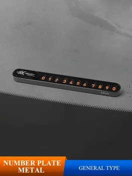 

1Pcs Metal Car Temporary Stop Sign Hidden Mobile Phone Number Sticker Car Accessories Car Styling For BMW MINI Cooper Clubman