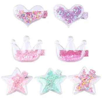 

Fashion Multi Shape Girls Lovely Hair Clip Princess Snap Hairpin Fine Workmanship Security Cartoon Barrette photography props