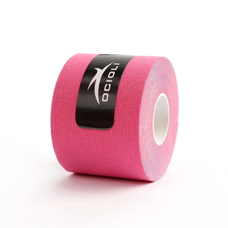 pink 20 штук 5 см* 5 м фитнес кинезиологическая лента эластичный клейкий хлопковый спортивный рулон уход коленная повязка поддержка мышц - Цвет: pink
