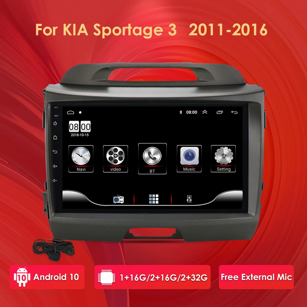 For KIA Sportage 2010 2011 2012 2013 2014 2015 2016 Car Android Radio Multimedia Player 2 Din Auto Radio Video GPS Navi WiFi