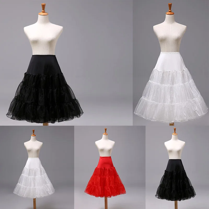 

Short White Black Red Tulle Tutu Skirt A Line Crinoline Bridal Petticoats Lady Girls Child Underskirt Jupon