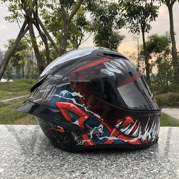 

ECE Approved Big Wing Safety Motorcycle Helmets Full Face Racing Helmet Off Road Winter Season Helmet