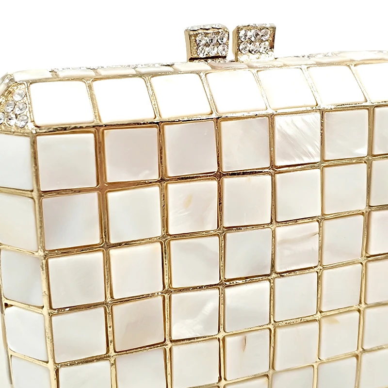 Small evening party Bridal wedding party wallet purses elegant square shape purses women wallet luxury big crystal clutches