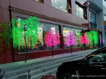 

1.8M Height LED Artificial Cherry Blossom Tree Light Christmas Light 864pcLED Bulbs 110 220VAC Rainproof fairy garden Christmas