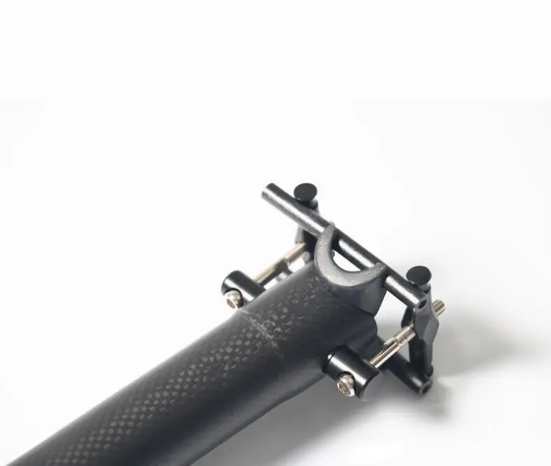 Gefaltetes Fahrrad matt 3K Vollcarbon Klappfahrrad Sattelstütze Carbonabdeckung integriert 31,8/33,9/34,9*580mm Neueste – Detail 3