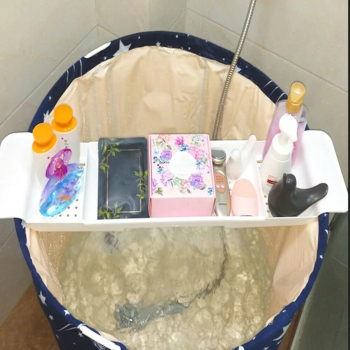 Adjustable Bath Tub Rack Bathroom Shelf Tidy Tray Storage Caddy DIY Organiser TB Sale