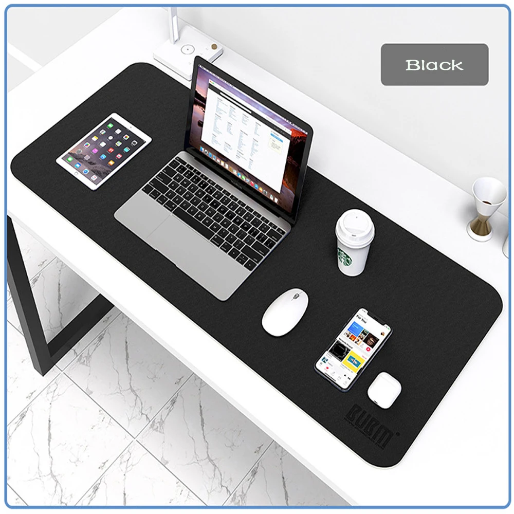 Desk Pad Protector PU Leather Desk Mat Desk Blotters Mouse Pad Organizer Comfortable Writing Pad Desk Decor for Office 40x80cm