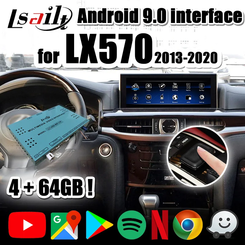 4 Гб + 64 PX6 Android GPS навигатор для 2014 20 Lexus LX570 12 3 'видеоинтерфейс с внутренним Carplay от