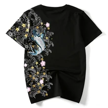 Восточное японское кимоно в китайском стиле футболка с Самураем уличная одежда хип хоп Харадзюку Ukiyo Тотем 3D Принт футболки