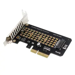 Adaptateur carte d'extension pour ordinateur de bureau, SSD NVME M.2 à PCIE3.0 X4 Riser avec déflecteur, Support 2230/2242/2260/2280 SSD 