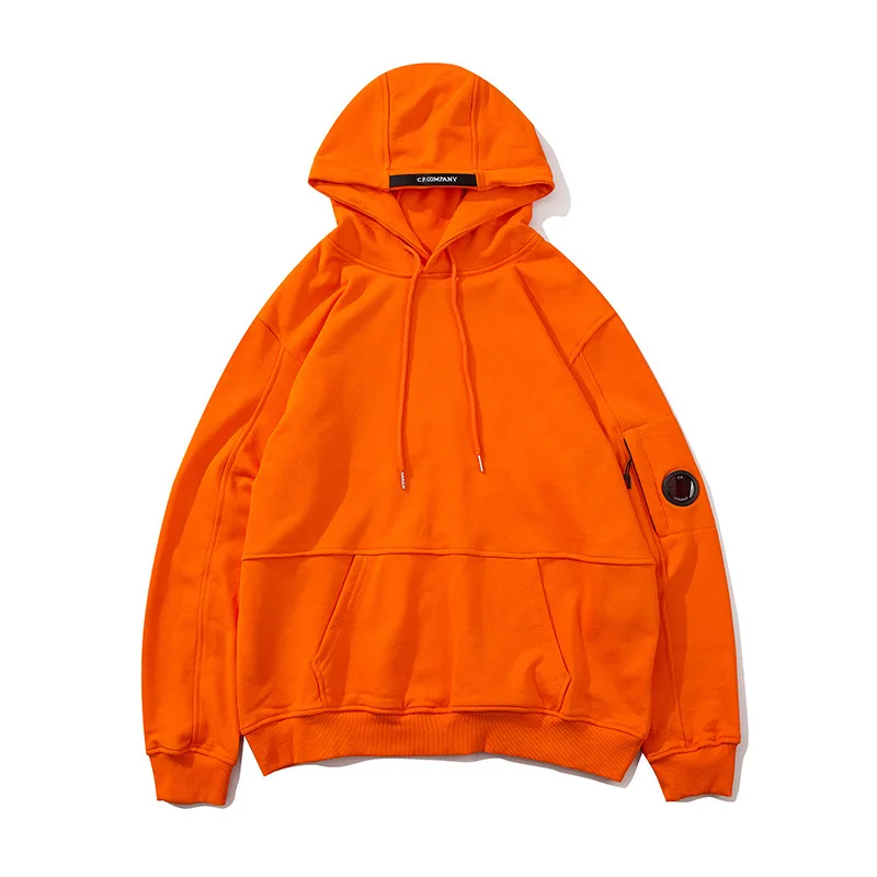 2021 Side Zipper Lens Terry Fabric Men's and Women's CP Hooded Pullover Loose Sweater 1:1 high copy 2