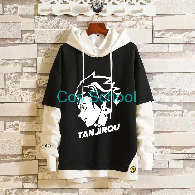 Cos школьная демон убийца Kimetsu без Yaiba толстовки камадо Tanjirou Косплэй кофты пара с капюшоном свитер Tanjirou костюмы - Цвет: A
