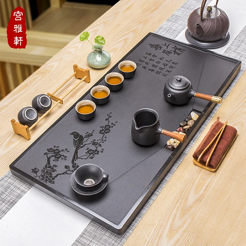 

Wujinshi Tea Tray Directly Supplied By The Manufacturer Kung Fu Tea Set Whole Handmade Stone Tea Tray Large Tea Tray Custom Logo