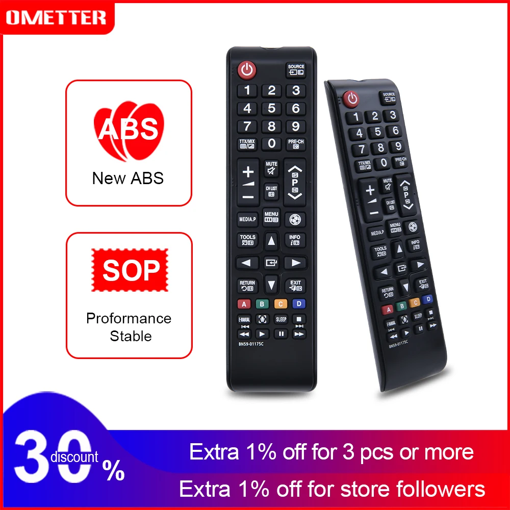 

TV Remote Control for Samsung LCD UE40H6470SSXZG UE48H6500 UA85JU7000W UA88JS9500W UE55HU7200U BN59-01175C UE55H6500