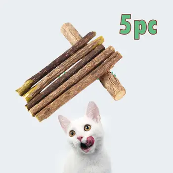 

5pcs/lot Cat Cleaning teeth Pure natural catnip pet cat molar Toothpaste Stick Fruit Matatabi Cat Snacks Sticks Pet Cat Supplies