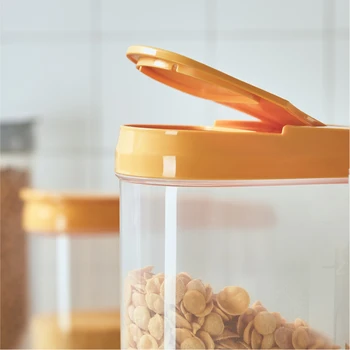 

HKML Food Kitchen Organizer Box Plastic Container Refrigerator Organizer Sealed Crisper Grains Lids Storage Box Container Kitche