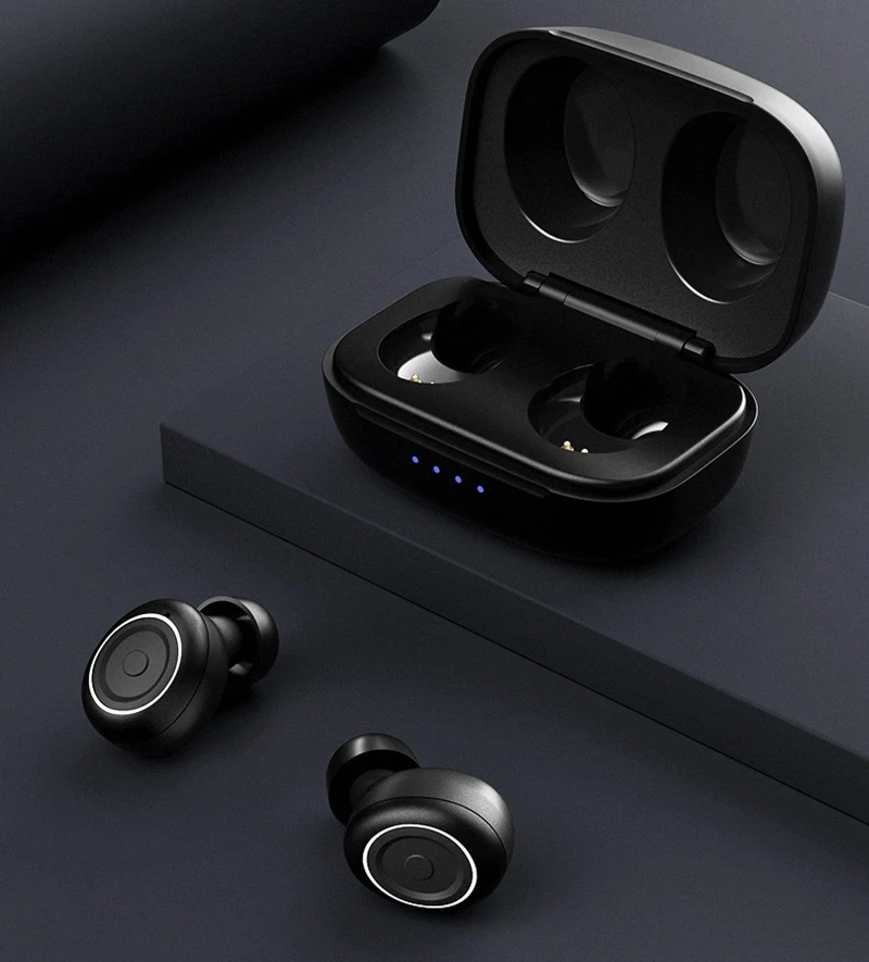 AbramTek 5.0 Bluetooth Earphones Wireless Stereo bass Headset Gaming Outdoor Sport IPX7 waterproof Noise-cancelling Earphone