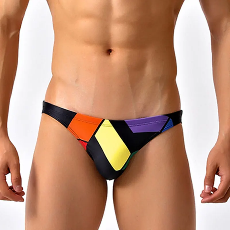 Desmiit Zwembroek-bañadores para hombre, ropa de baño Sexy, pantalones cortos de playa, con bolsa, 2021