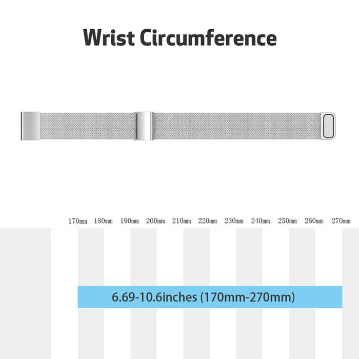 Замена Quick Release 22 мм из нержавеющей стали Milanese Loop Mesh Band для Garmin Instinct LHB99