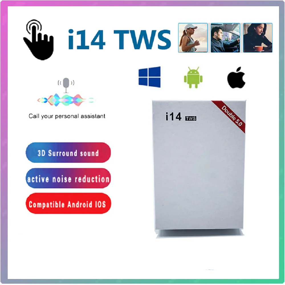Hot i14 TWS Wireless Bluetooth 5.0 Earphone PS4 Headphones Touch Control Gaming Sport Earbuds For Xiaomi Huawei Iphone PK i12 |