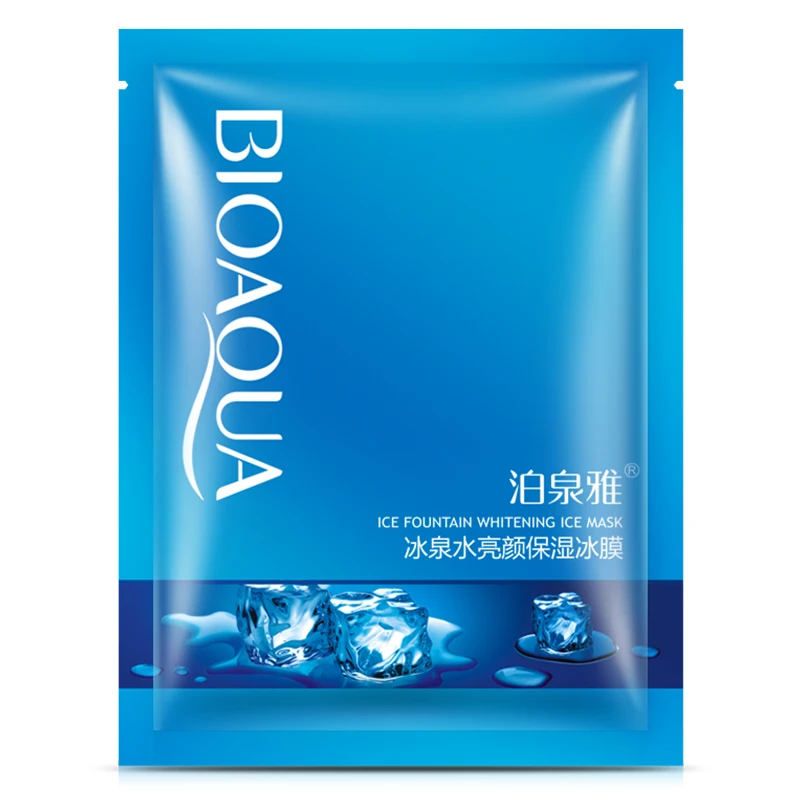 BIOAQUA, Ледяной Фонтан, отбеливающая маска для лица, охлаждающая, увлажняющая, осветляет кожу, тонер для женщин/мужчин, Зимний уход за кожей