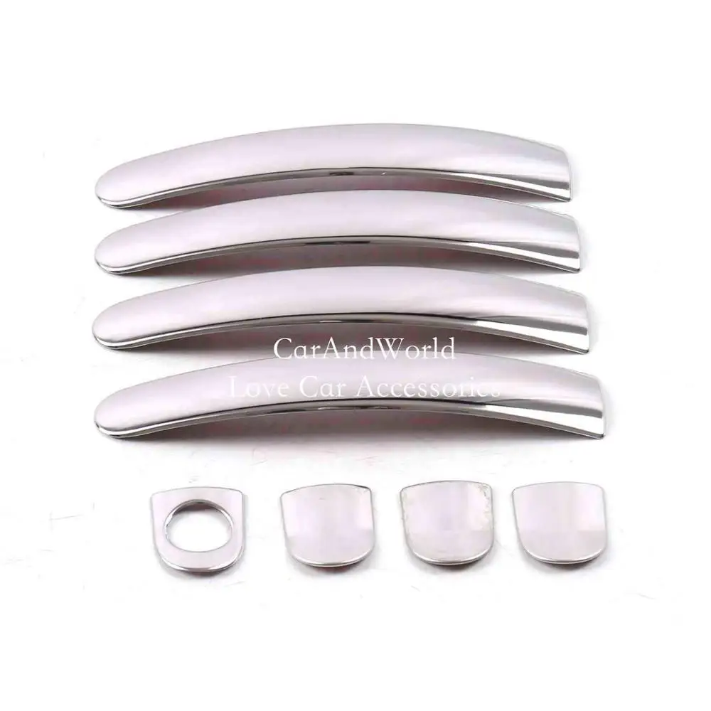 01-door handle Дверная ручка из нержавеющей стали, накладка на чашу для Volkswagen Tiguan 2009 2010 2011 2012 2013, автомобильные аксессуары - Цвет: 01-door handle