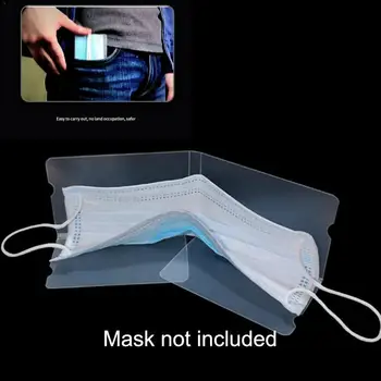 

1pc Silicone Mask Holder Box Shell Case For Masks Student Covers Box Mask Portable Clip Masks Dustproof To Home Storage Hol Z0D5