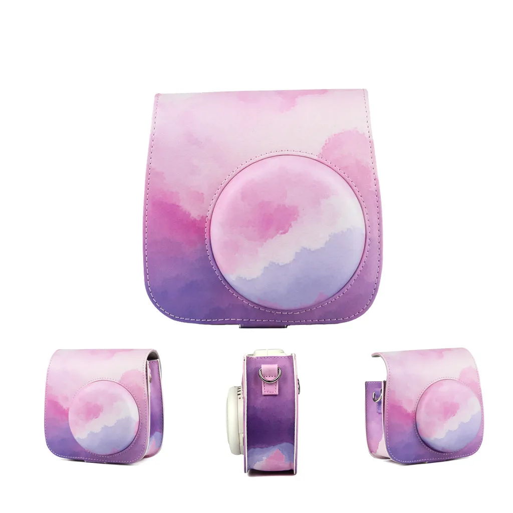 

Ouhaobin Camera Bags for Fujifilm Instax Mini 9 8 8+ Instant Film Camera PU Leather Protective Cover with bag shoulder strap