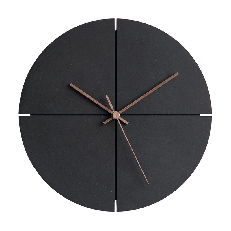 

Black Nordic Silent Wall Clock Modern Design Industrial Wall Clock Creative Minimalist Living Room Wandklok Home Watch