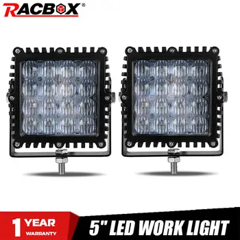 

2pcs 5 inch LED Work Light Square Flood Combo beam spotlight 6000K White For Jeep 4x4 ATV 4WD SUV UTV truck car styling 12V 24V