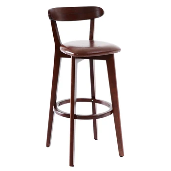 

Solid Wood Bar Chair Back Chair Northern Europe Bar Table Chair High Stool Bar Stool Modern Simple High Stool Bar Chair