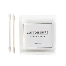 200 шт абсорбирующие ватные палочки для взрослых и детей, двухсторонняя Стерильная бумага, круглые спиральные палочки для чистки ушей, косметический инструмент для макияжа