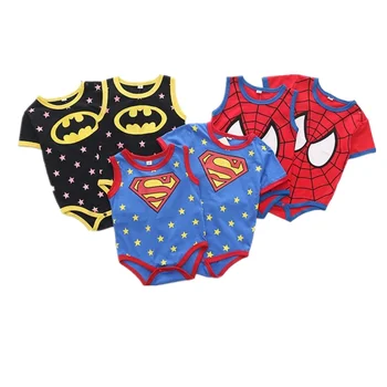 

Newborns Toddler Printing Rompers Costume Roupas Bebe Cotton Summer Kids Clothes Short Triangle Romper Superhero Cosplay Outfits