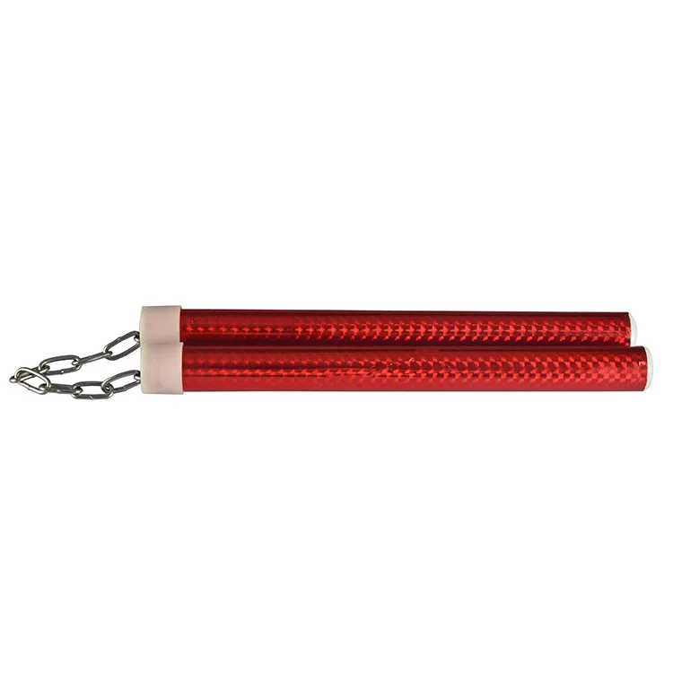 

Portable Three-section Martial Arts Plastic Stick Manufacturers Direct Selling Nunchukus Aluminium Alloy Red Adhesive Paper