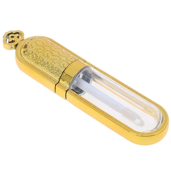 

8ml Gold Empty Plastic Lip Gloss Tube Balm Bottle Container Refillable Pretty Tool Fashion