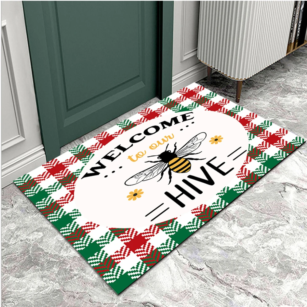 Bee Pattern Anti-slip Kitchen Rug