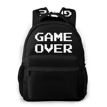 

GAME OVER Arcade Retro Game Travel Backpacks 2020 Pacman Shoulder Bags