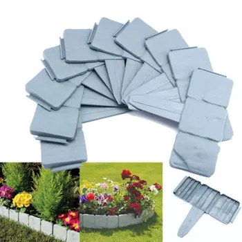 

Garden Fence Garden Border Garden Fencing Practical Decorate Beautiful Gray Plastic 22.5*25.5*2CM Courtyard Lawn Plant Cobbled