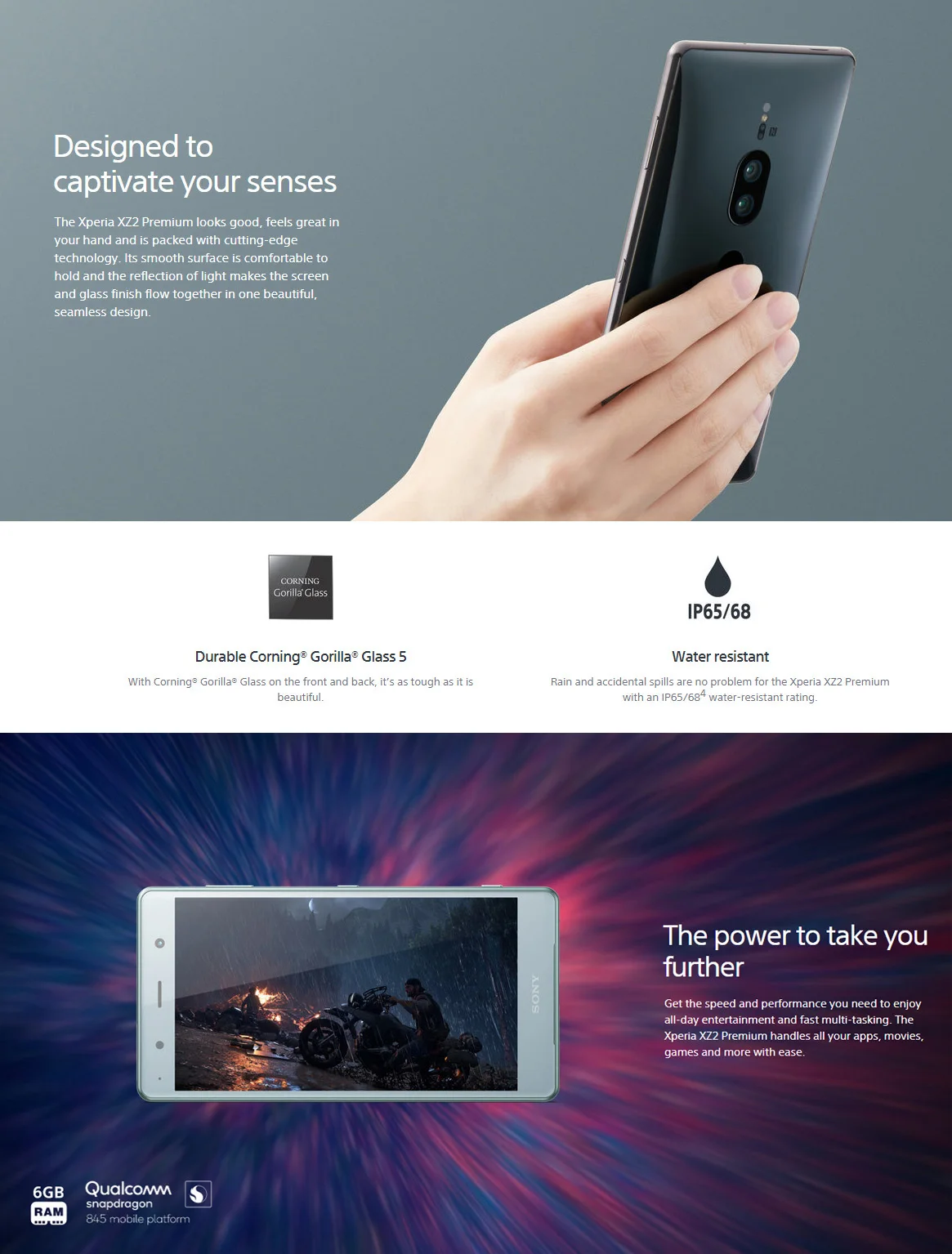 Brand New Sony Xperia XZ2 Premium H8166 Dual SIM Mobile Phone Snapdragon 845 6GB RAM 64GB ROM 5.8" Dual Rear Camera NFC 4G Phone