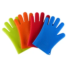Высокое качество, 1 пара силиконовых инструментов для выпечки, водонепроницаемые и противоскользящие кухонные перчатки для микроволновой печи, горячая Распродажа