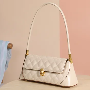 

Bag Women's 2020 New Style Armpit Bag Graceful Rhombus WOMEN'S Leather Bags Versatile Fashion Shoulder Bag Shoulder Fashion Bag