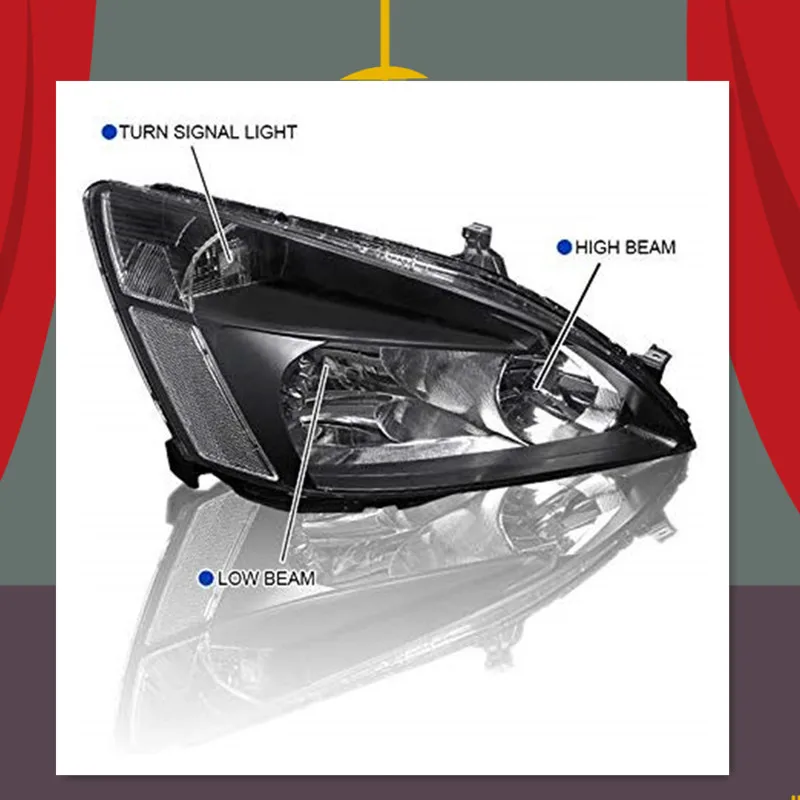 Sulinso 2 шт 2003-2007 Honda Accord LX EX 2Dr 4Dr пара черных прозрачных фар