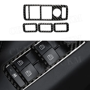 

Carbon Fiber Car Window Lifter Switch Buttons Trim Frame Cover Stickers For Tesla Model X 2015-2019 Car Styling