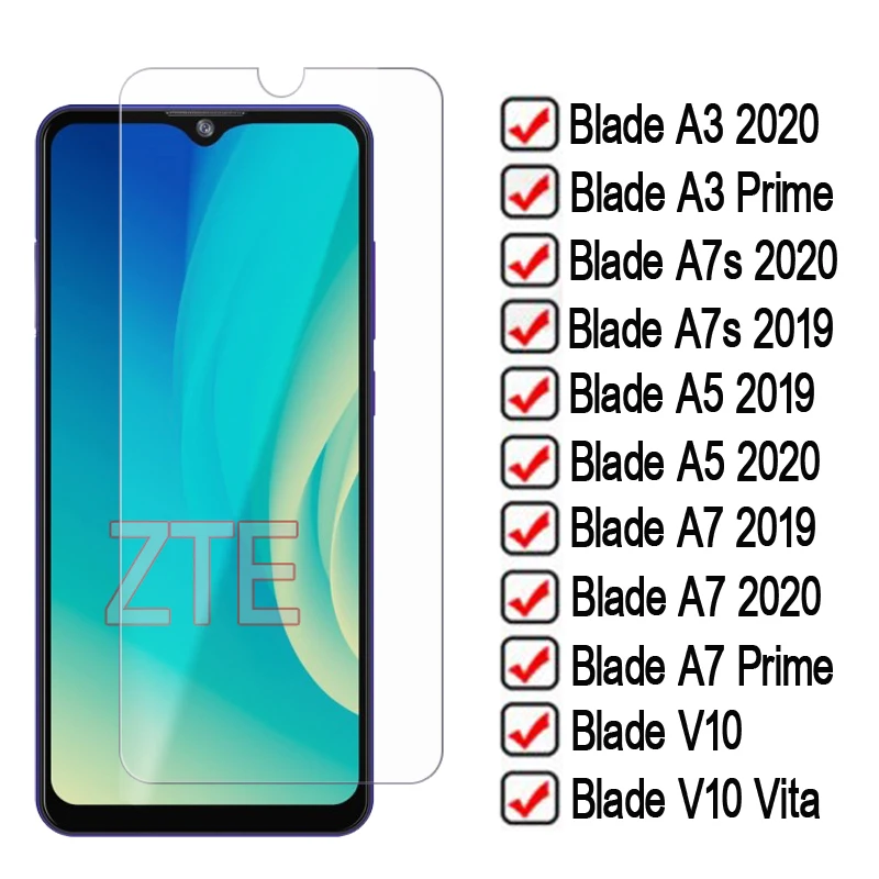 Стекло для ZTE Blade A7s A5 A3 A7 2019 2020 Prime V10 Vita чехол Защитная пленка экрана стекло |