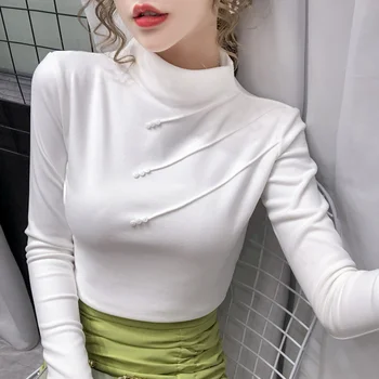 

Model 2 main main thicken hot style not bottom frame will render unlined upper garment female long sleeve T-shirt qiu dong outfi