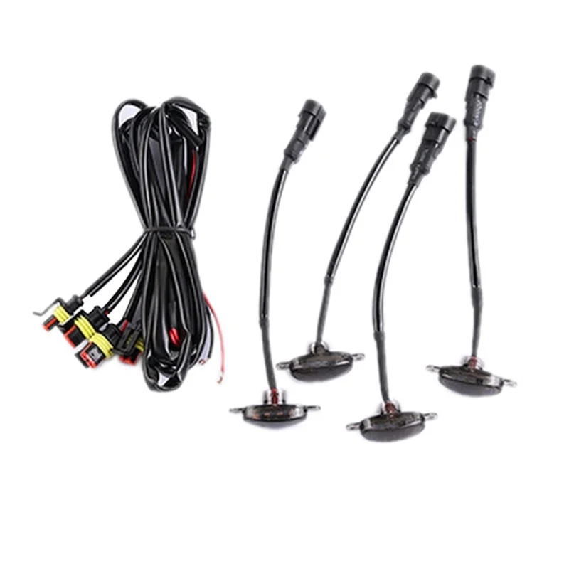 Car LED Front Grille Smoked Amber Light Daytime Running Lights Lamp for