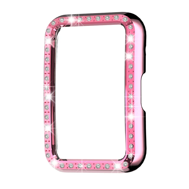Case for Huawei Watch fit Cover Plated Accessories TPU Bumper All-Around Screen Protector and Bling Case for Huawei Watch fit Bling Pink