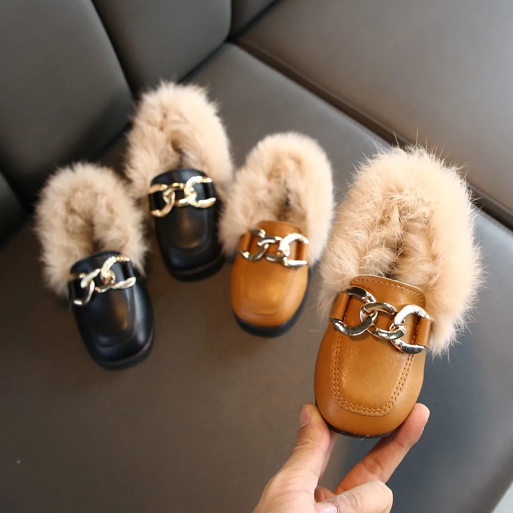 Повседневная зимняя теплая плюшевая меховая обувь для маленьких мальчиков и девочек; ботинки для отдыха; детская обувь; Sapato Infantil; детская обувь