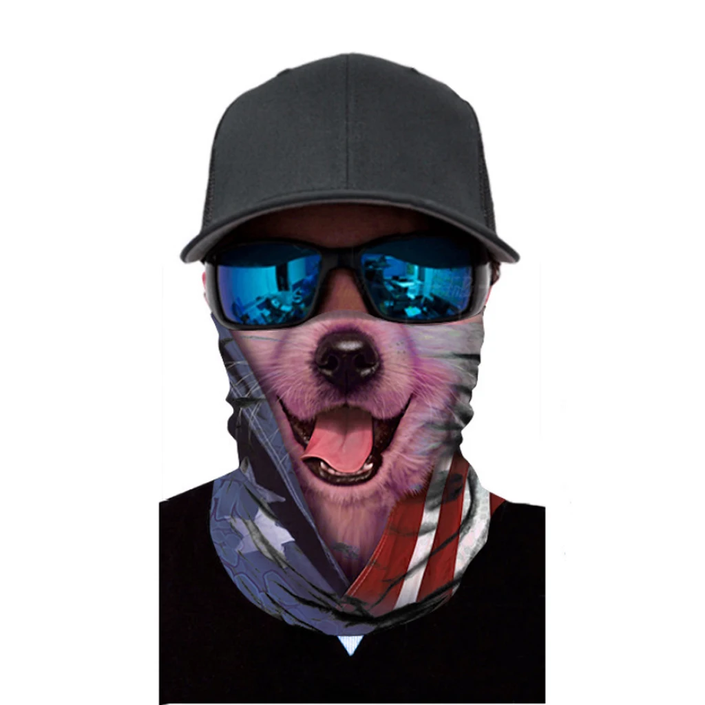 3D Face Sun Mask Neck Gaiter Balaclava Bandana Headband for Fishing Hunting  Running Motorcycling UV Protection