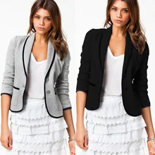 Women's Solid Color Short Small Suit Style Coat Autumn Winter College Style European and American Slim Large Coat